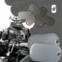 Originální nerezové známky USA DOG TAGS 80s matné